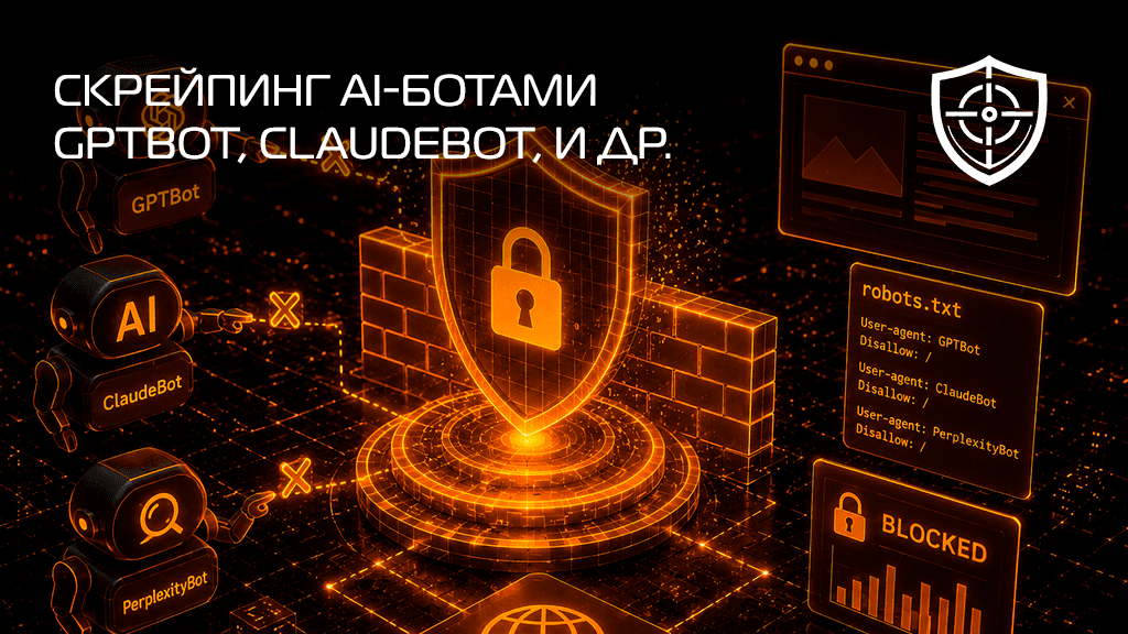 Скрейпинг AI-ботами (GPTBot, ClaudeBot, PerplexityBot): как заблокировать в 2026